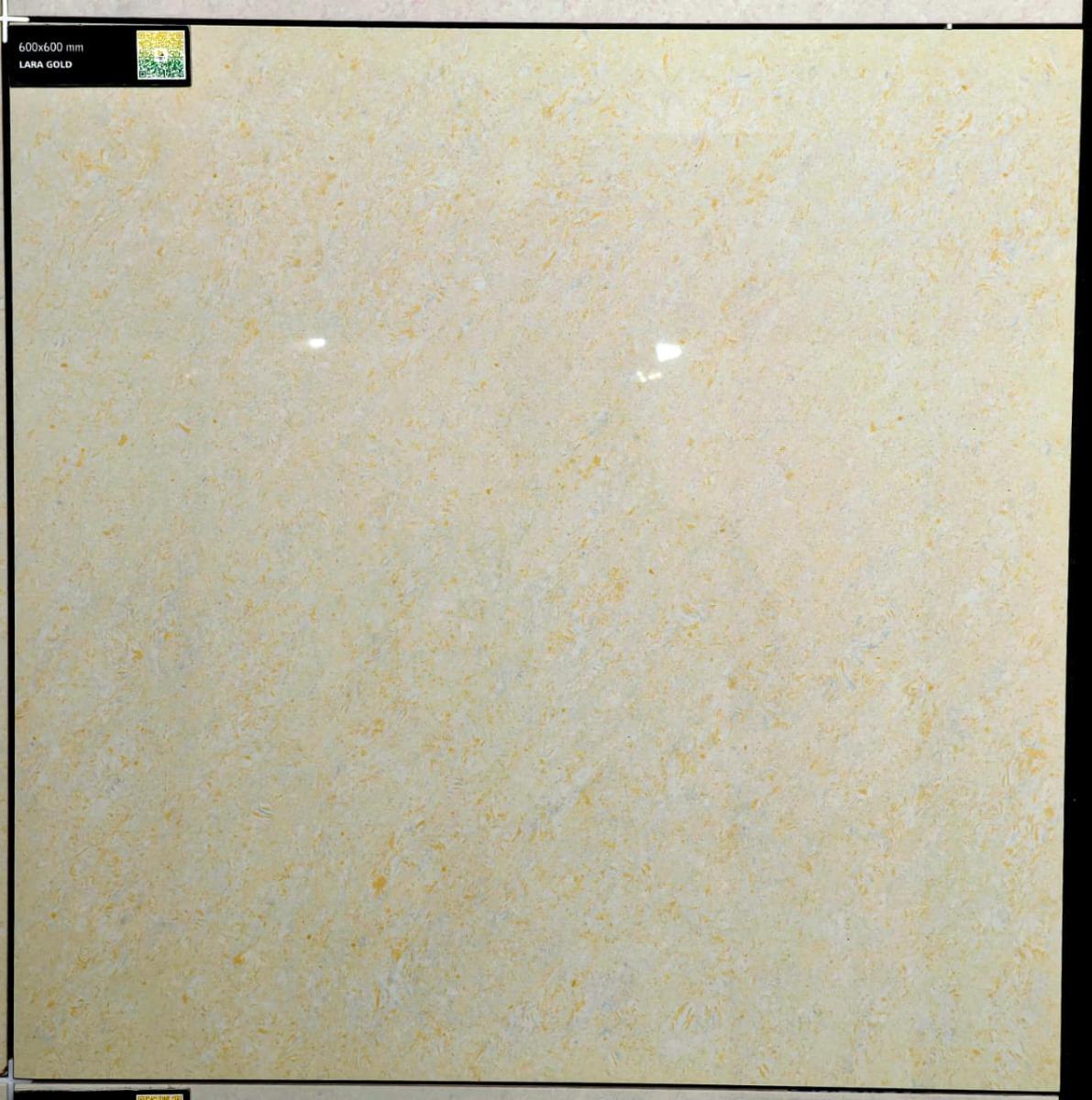 Glossy Finish Lara Gold (S) Vitrified tile 600x600 mm