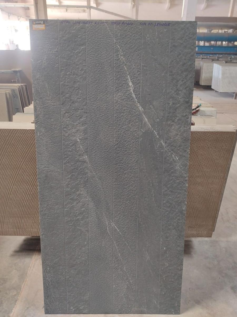 Matte Finish Rustic Punch Nero Limecrest Glazed Vitrified Tiles Floor Tiles