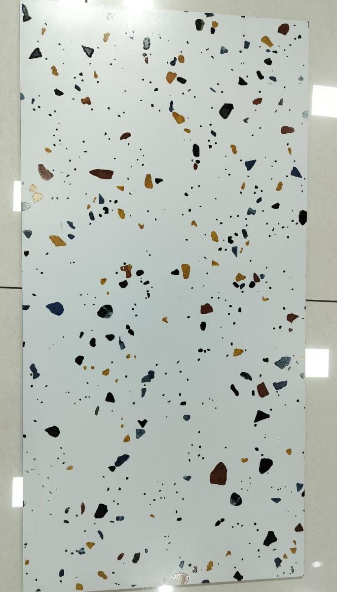 Carving Finish Festive Breeze Terrazzo Carving Glazed Vitrified Tiles 600x1200 mm