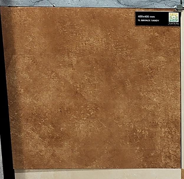 Matte Finish TL Bronze Sandy Ceramic tile 400x400 mm