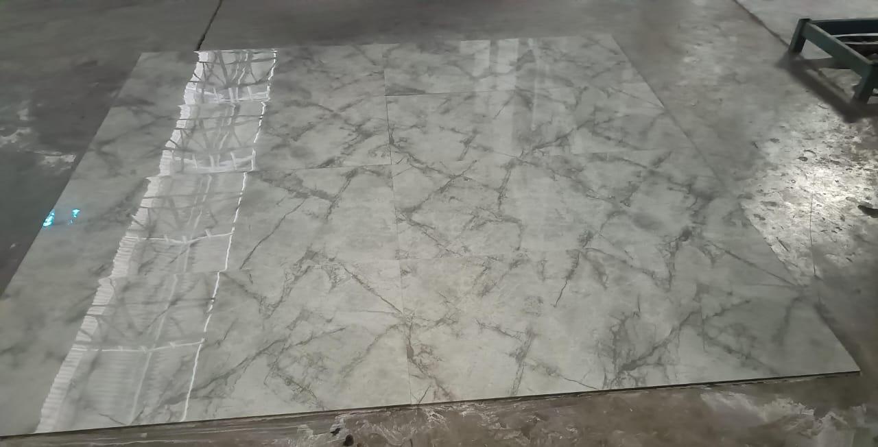 Glossy Finish PGVT Valentino Quartzite Grey Glazed Vitrified Tiles 800x1600 mm
