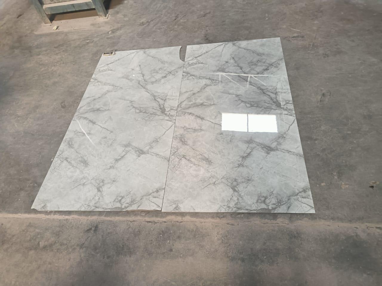 Glossy Finish PGVT Valentino Quartzite Grey Glazed Vitrified Tiles 800x1600 mm