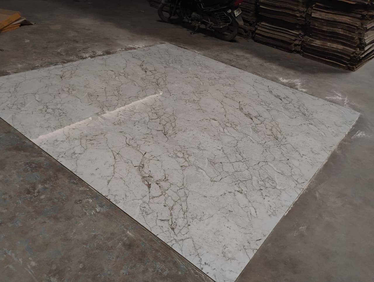Glossy Finish  PGVT Endless Crackle Marble Grey  GVT Endless Tiles 800x1600 mm