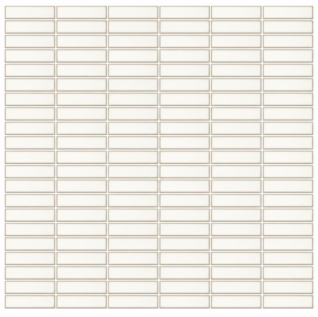 Glossy Finish White Gloss 3D Grid Stacked Brick Ceramic tile 292x300 mm