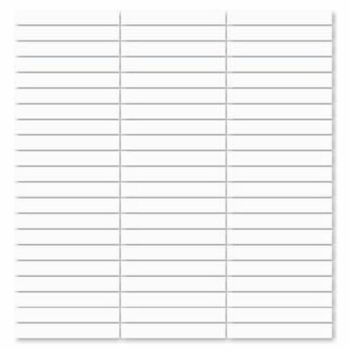 Glossy Finish White Gloss Stacked Bone Ceramic tile 285x300 mm