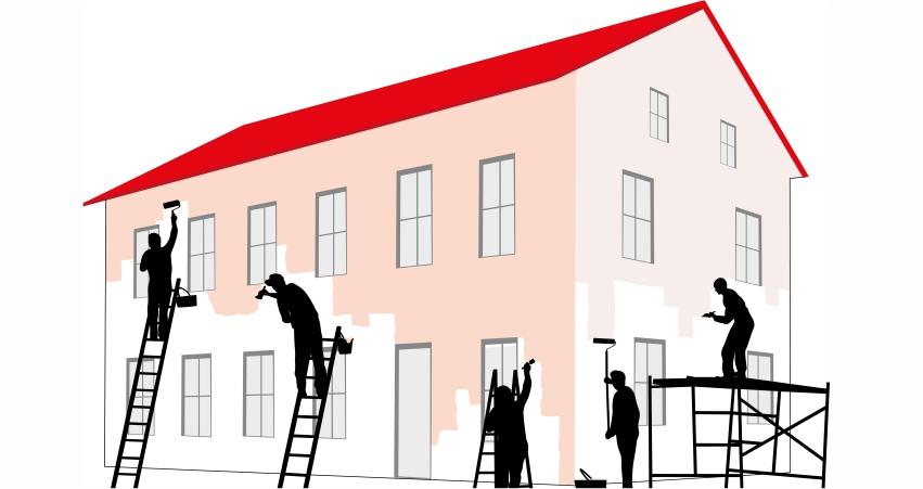 Plastering And Painting The Exterior Walls